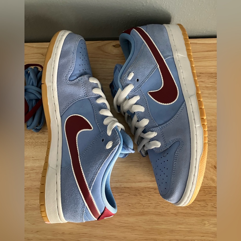 RARE Nike Dunk Low Premium SB Philadelphia Phillies Sneakers Philly Shoes - Picture 6 of 16